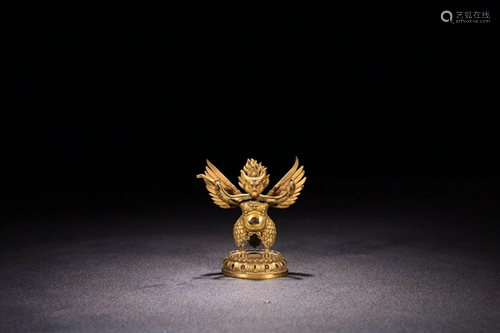 GILT BRONZE DA'PENG'NIAO ORNAMENT