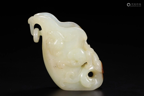 HETIAN JADE PHOENIX BIRD FIGURE CUP