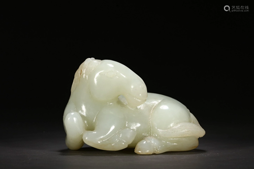 HETIAN JADE HORSE ORNAMENT