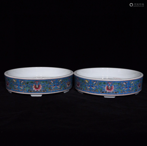 QIANLONG MARK ENAMELED AUSPICOUS PATTE…