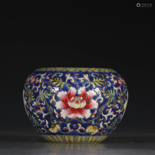 QIANLONG MARK ENAMELED FLOWER PATTERN …