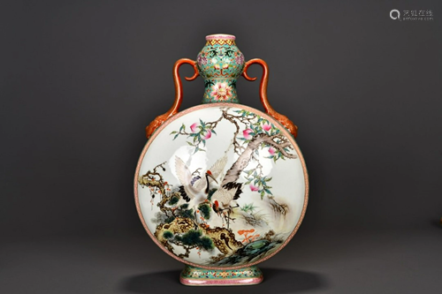 YONGZHENG MARK ENAMELED FLOWERAND BIRD…