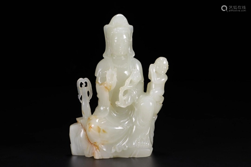 HETIAN JADE FGURE OF GUANYIN