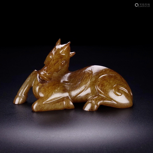 HETIAN JADE FIGURE OF HORSE