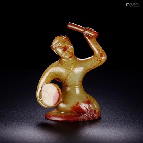 HETIAN JADE FROM MOUTAIN FIGURE OF HUMA…