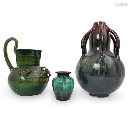 (3 Pc) Ceramic Vessel Grouping