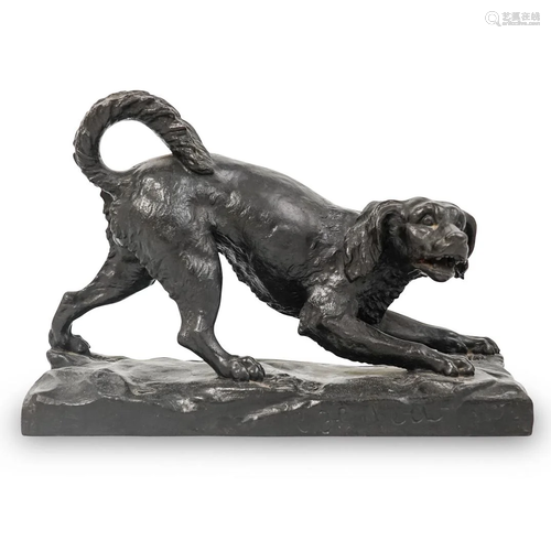 After Pierre Hebert (19th Cent.) Cast Iron Spaniel