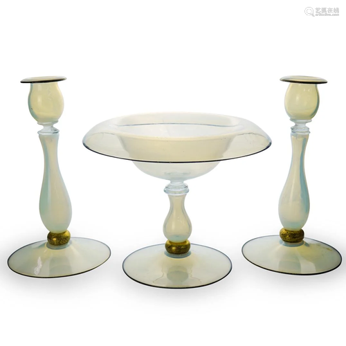 Opaline Glass Garniture Set