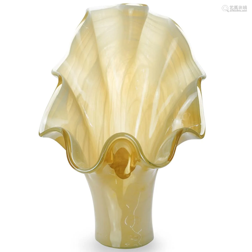 Large Murano Glass Oyster Vase