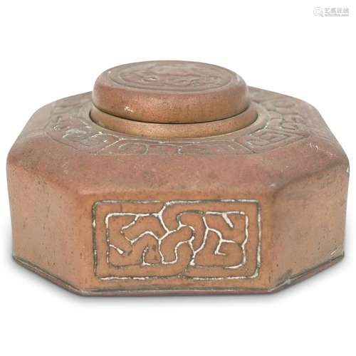 Tiffany Studios Bronze Inkwell