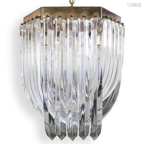 Mid-Century Lucite Chandelier