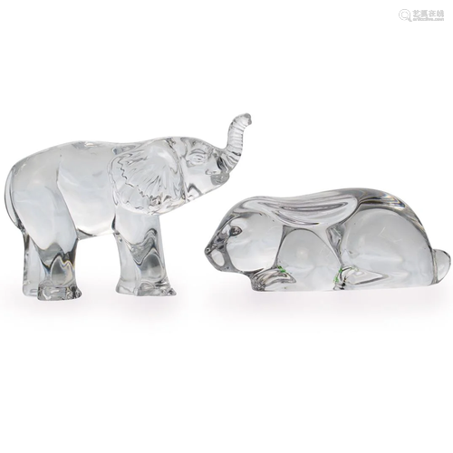 Pair of Crystal Figurines