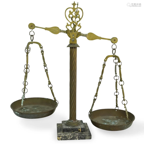 Italian Brass Balance Scale