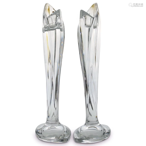 Pair of Marquis by Waterford Crystal Candlesticks