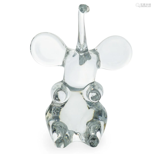 Daum Crystal Elephant Figurine