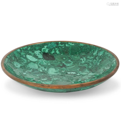 Mid Century Malachite Center Bowl