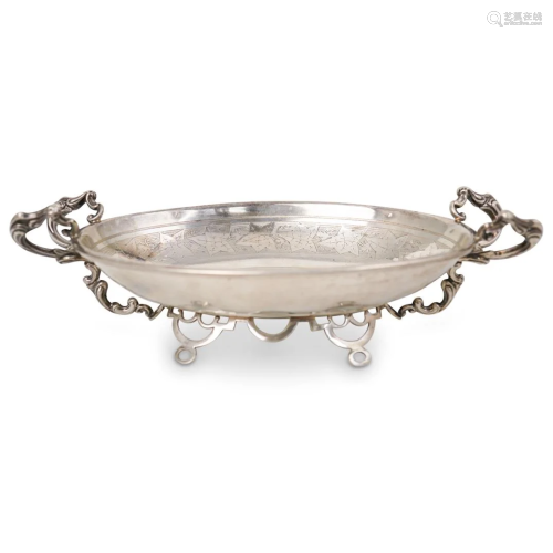 Sterling Silver Etched Center Bowl