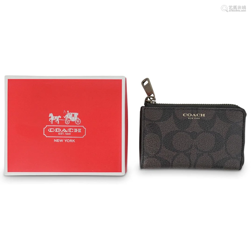 Coach Brown Canvas Wallet