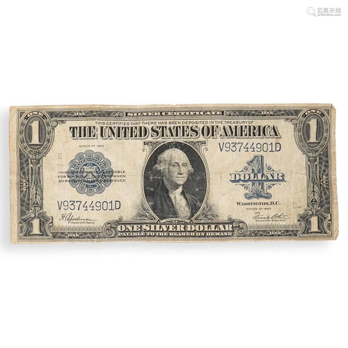 1923 $1 Silver Certificate Note Fr-237