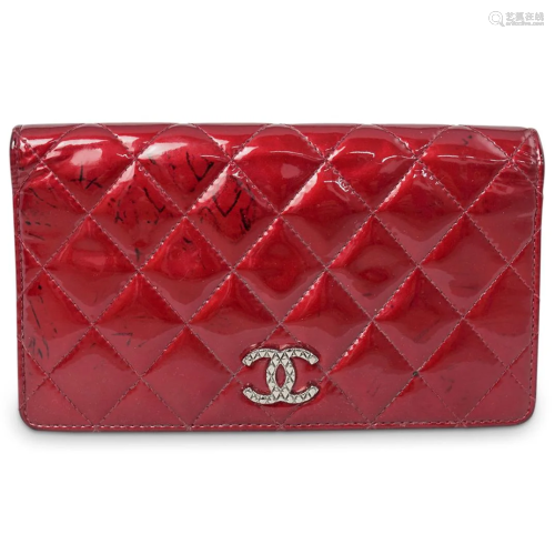 Chanel Red Patent Leather Wallet