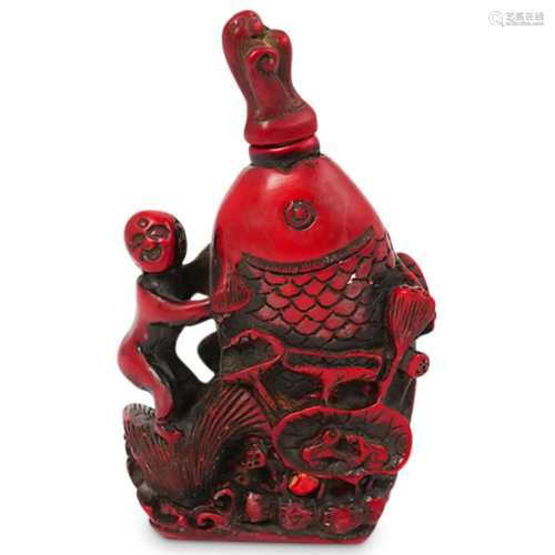 Chinese Cinnabar Snuff Bottle