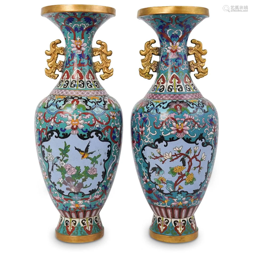 Chinese Cloisonne Vases