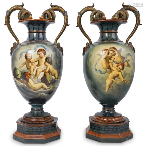 19th Cent. KPM Porcelain Urns