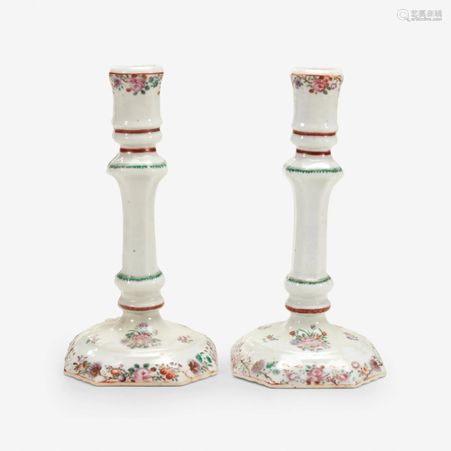 A pair of Chinese export porcelain famille rose