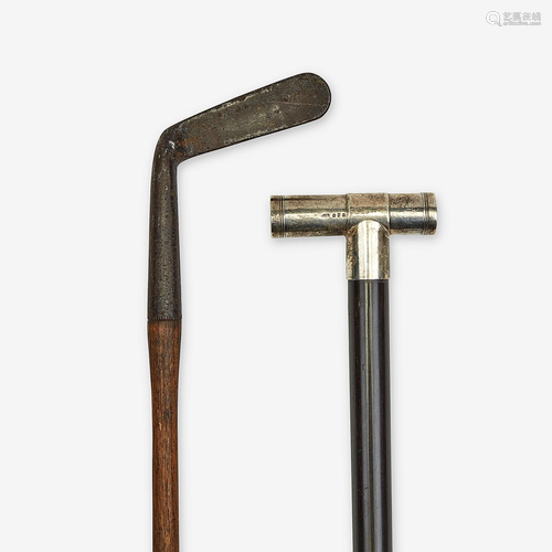 Two canes pertaining to outdoor leisure, Various dates