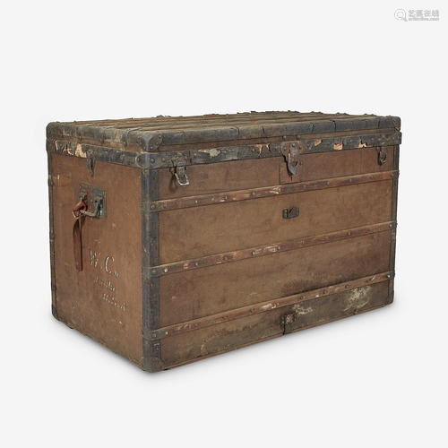 A Louis Vuitton monogrammed canvas trunk, …