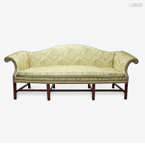 An unusual Irish George III convertible camelback sofa