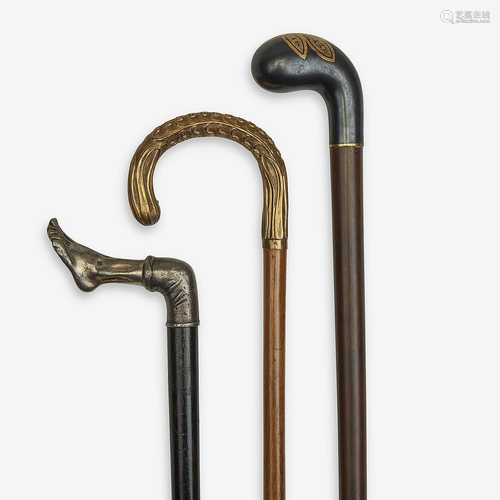 A group of three canes, Various dates late 19t…