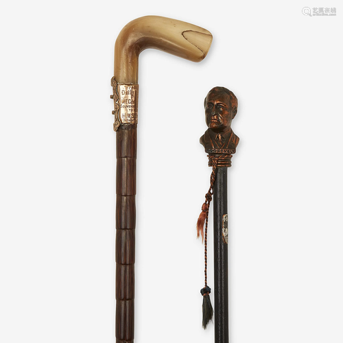 Two commemorative canes, Various dates early 20th