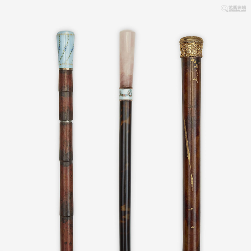 A group of three ladies' canes, Various dates l…