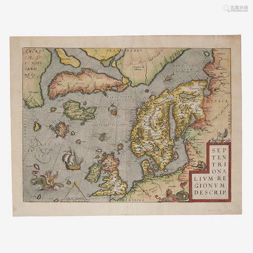 [Maps & Atlases] [North Atlantic] Ortelius, Abraham,