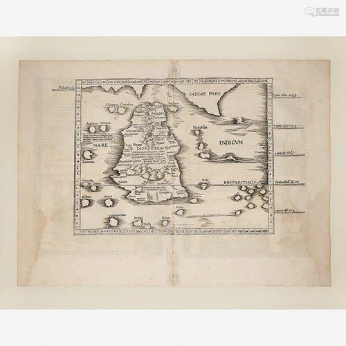 [Maps & Atlases] [Sri Lanka] Fries, Lorenz, Taprobana