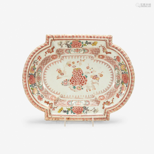 A Chinese export porcelain famille rose enameled