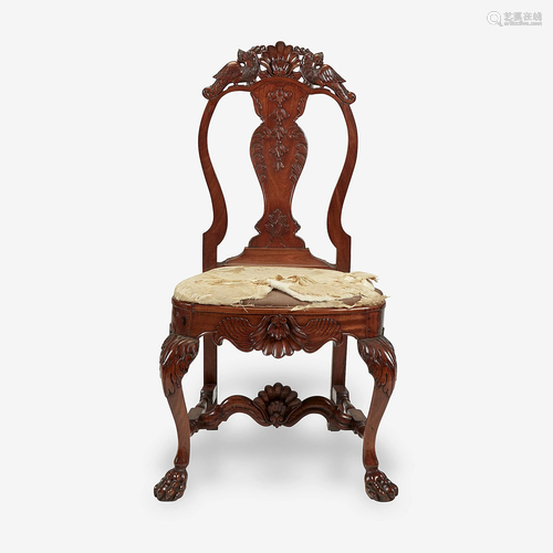 A Chinese export padouk side chair, possibly for the