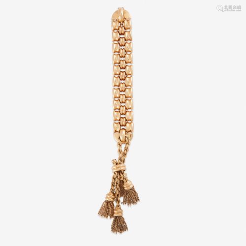 An eighteen karat gold bracelet and necklace, Italy