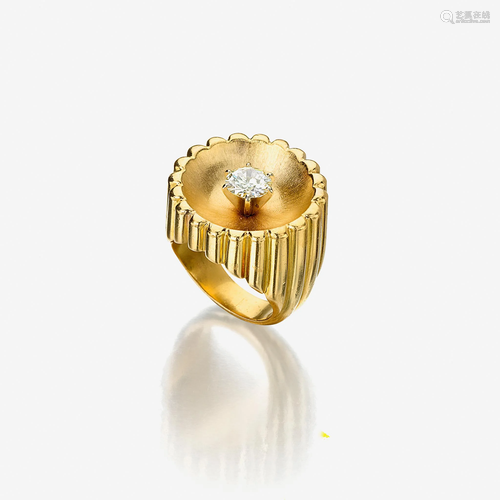 A diamond and eighteen karat gold ring, Burle Marx,