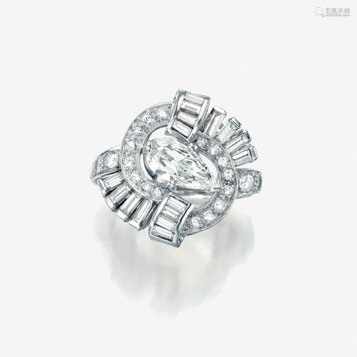 A diamond and platinum ring,