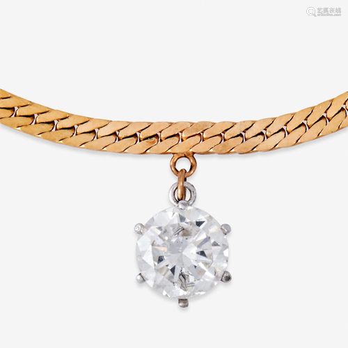 A diamond pendant,