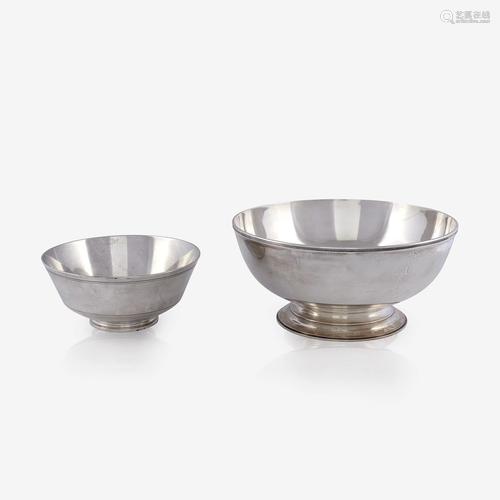 Two American stering silver Revere bowls, Tiffany &