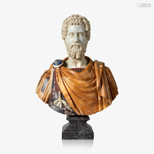 A Roman style specimen marble bust, 19th century