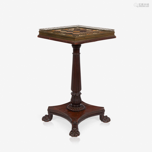 A Regency brass-mounted mahogany and spec…