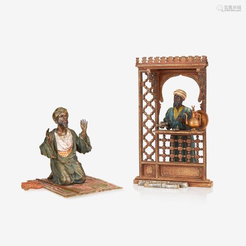 Two Austrian cold painted bronze figures, Franz…