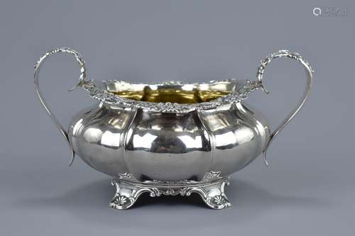 An Antique George IV Sterling Silver sugar bowl, Joseph Angell, London 1826