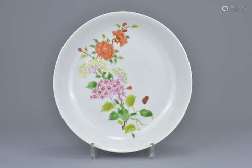 A Chinese 19th C. Famille rose porcelain dish