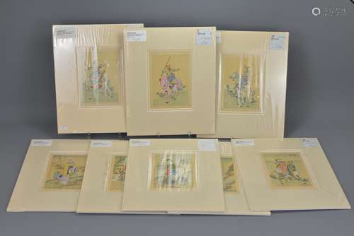 A collection of eight original Chinese lithographs in colour, circa 1900