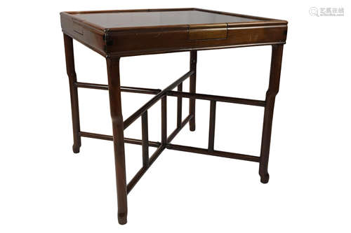 A Chinese early 20th C. rosewood games table